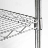 Lagerregal aus Chromstahl 910x455x1800 mm