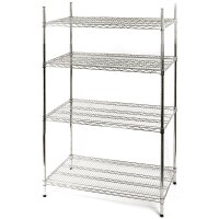 Lagerregal aus Chromstahl 1525x455x1800 mm