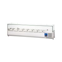 K&uuml;hlaufsatzvitrine, 7x GN 1/4, 1600x335x440 mm...