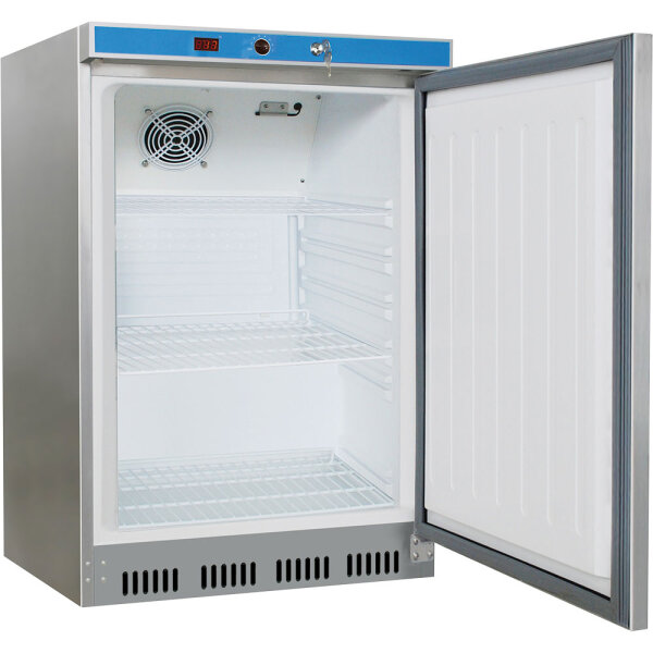 Kleiner Lager-Kühlschrank VT66UE aus Edelstahl mit statischer Kühlung, 78 Liter