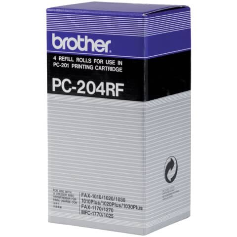 brother PC-204RF schwarz Thermo-Druckfolie, 4 Rollen