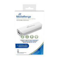 MediaRange Mobile charger I Powerbank 2.600mAh, 1x USB-A,...