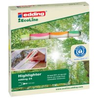 edding Highlighter 24 EcoLine Textmarker farbsortiert, 4 St.