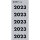 1423 Inhaltsschild 2023 - selbstklebend, 100 Stück, grau