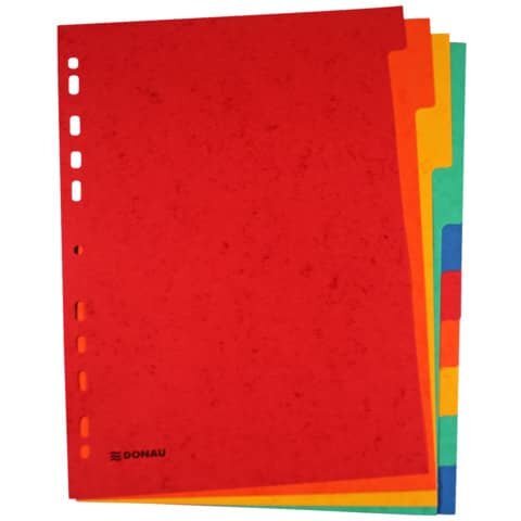 Register - blanko, Karton, A4, 10 Blatt, 5-farbig