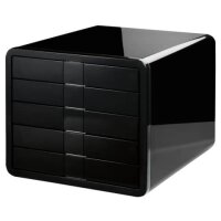 HAN Schubladenbox iBox  schwarz 1551-13, DIN C4 mit 5...