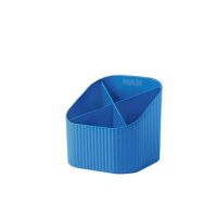 Schreibköcher Re-X-LOOP - 4 Fächer, blau