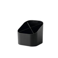 Schreibköcher Re-X-LOOP - 4 Fächer, schwarz