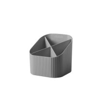 Schreibköcher Re-X-LOOP - 4 Fächer, dunkelgrau
