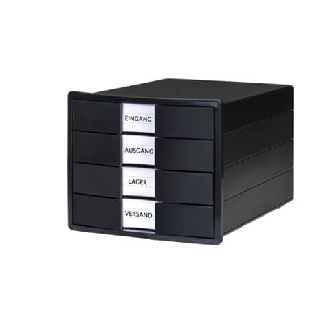 HAN Schubladenbox KARMA  schwarz 10128-13, DIN C4 mit 4 Schubladen