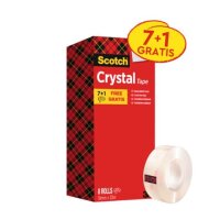 7 + 1 GRATIS: Scotch Crystal Klebefilm kristall-klar 19,0...