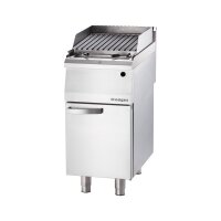 Gas-Lavastein-Grill als Standgerät, Serie 700 ND mit S-Rost, 400x700x850 mm