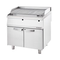 Gas-Lavastein-Grill als Standgerät, Serie 700 ND mit V-Rost, 800x700x850 mm