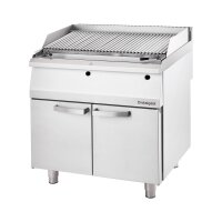 Gas-Lavastein-Grill als Standgerät, Serie 700 ND mit S-Rost, 800x700x850 mm