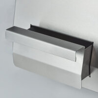 Verchromte Elektro-Griddleplatte als Tischgerät, 800x700 mm, ½ glatte/½ gerillte Grillfläche, Serie 700 ND