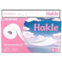 Hakle Toilettenpapier TRAUMWEICH 4-lagig, 8 Rollen