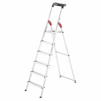 Hailo Stehleiter einseitig L60 StandardLine silber 6...