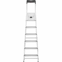 Hailo Stehleiter einseitig L60 StandardLine silber 6 Stufen,