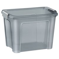 Aufbewahrungsbox, 18l, transparent/grau  gallery