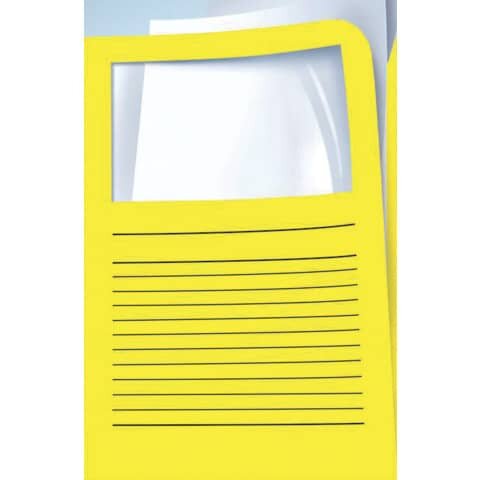 Sichtmappen Ordo classico - gelb, 120g, 10 Stück, Sichtfenster und Linien