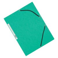 Eckspanner - Karton A4 mit Gummizug gr&uuml;n