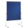Moderationstafel ECO - 120 x 150 cm, blau/Filz, mit Rollen