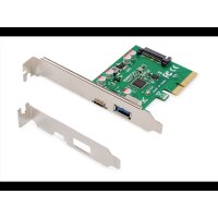 DIGITUS PCI Expr Card 2x USB 3.1 1 Port USB-C + USB A 3