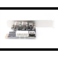 DIGITUS PCI Expr Card 2x Firewire400 ext, +1x FW400 int 3