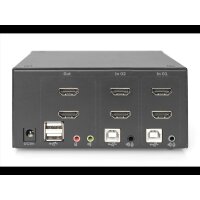 DIGITUS KVM Switch, 2-Port, Dual-Display. 4K, HDMI 4