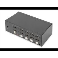 DIGITUS KVM Switch, 4-Port, Dual Display, 4K, DisplayPort 2
