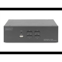 DIGITUS KVM Switch, 4-Port, Dual Display, 4K, DisplayPort 3
