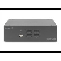 DIGITUS KVM Switch 4-Port 4K30Hz 2xHDMI 2xUSBA 2x3,5mKlinke 
