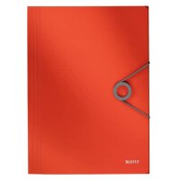 4563 Dreiflügelmappe Solid - A4, PP, hellrot