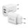 MediaRange 12W Fast Charging Adapter (EU-Plug), 2x USB-A, White