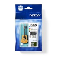 brother LC-421XLVAL  schwarz, cyan, magenta, gelb Druckerpatronen, 4er-Set