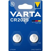 VARTA Knopfzelle CR2025 Lithium 3V (2-Pack)