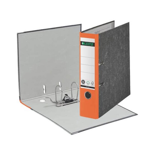 1080 Ordner A4 Wolkenmarmor, 80 mm, orange