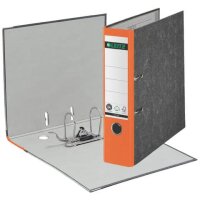 LEITZ 1080 Ordner orange marmoriert Karton 8,0 cm DIN A4