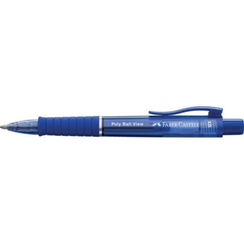 FABER-CASTELL Kugelschreiber Poly Ball View blauSchreibfarbe blau, 1 St.