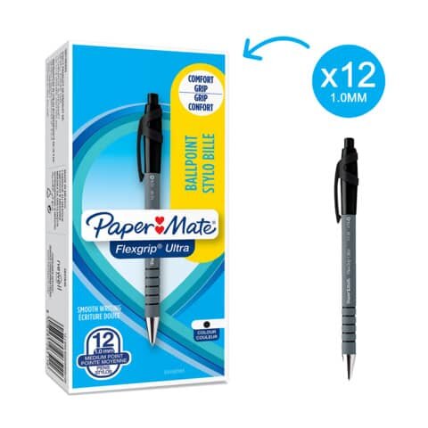 PaperMate Kugelschreiber Flexgrip Ultra M schwarz Schreibfarbe schwarz, 1 St.