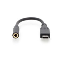 DIGITUS USB-C/3,5 mm Kabel AK-300321-002-S 20,0 cm schwarz, 