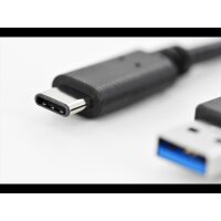 DIGITUS USB 3.0 Anschlusskabel Typ C -A  St/St     1.0m,  sw