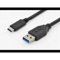 DIGITUS USB 3.0 Anschlusskabel Typ C -A  St/St     1.0m,  sw