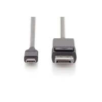 DIGITUS USB-C/DisplayPort Kabel AK-300333-020-S 2,0 m schwar