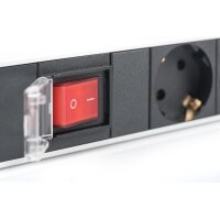 DIGITUS Steckerleiste  7fach Schalter  Alu 2m Zuleitung 3
