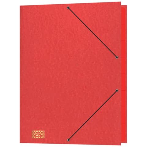 Konferenz- und Ordnungsmappe - 9 Fächer, A4, Karton, rot