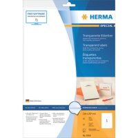 Transparente Inkjet-Folien-Etiketten A4, 210 x 297 mm,...