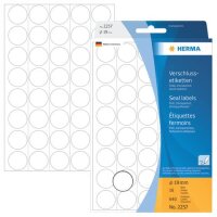 Verschlussetiketten Ø 19 mm, rund, transparente...