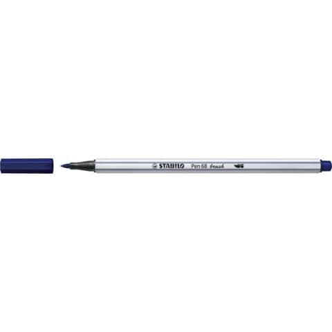 Premium-Filzstift mit Pinselspitze für variable Strichstärken - Pen 68 brush - Einzelstift - preußischblau