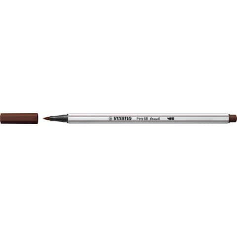 Premium-Filzstift mit Pinselspitze für variable Strichstärken - Pen 68 brush - Einzelstift - braun